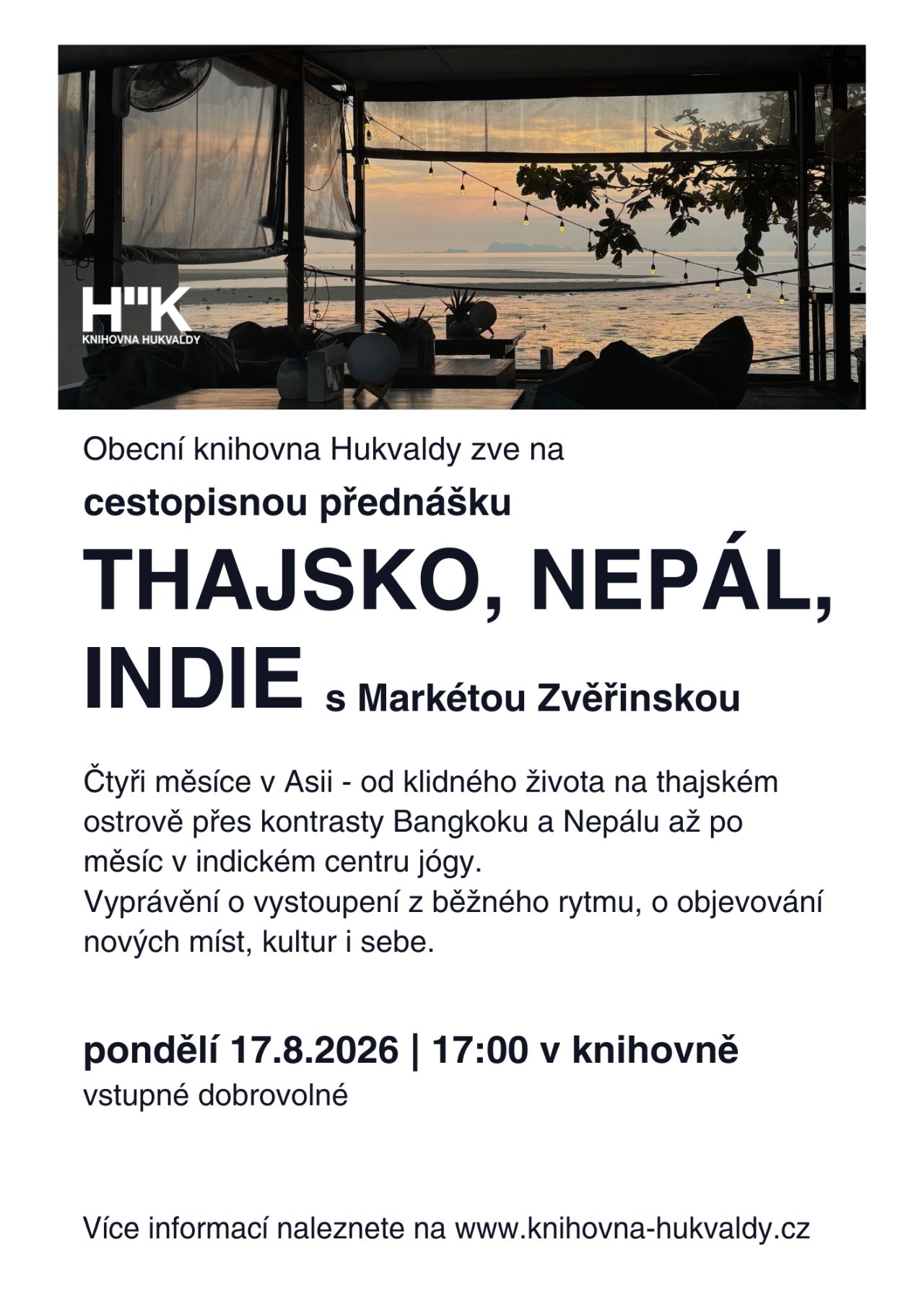 Cestopisná_Zvěřinská image Cestopisná_Zvěřinská Aktuality